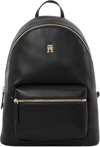 Tommy Hilfiger Damen Rucksack Logotape Elegant, Schwarz (Black), Einheitsgröße