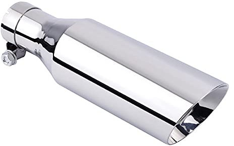 Auspuffblende,Auspuff Endrohr Edelstahl Auspuffspitze Rohr Auto Styling Runde Spitze Modifizierter Auto Schwanz für Auspuffleitung 54mm 51mm 50mm Schalldämpfer Schwanz