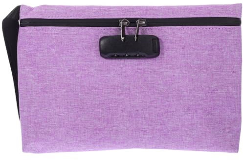 NOLITOY Lockable Cash Storage Bag Mit Kombination Schloss Und Tragbar Für Bargeld Dokumente Schlüssel Und Kreditkarten Roséfarben