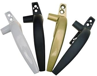 Window Handles 1PCS 38/50 Thickened Solid Aluminum Alloy Window Handle Accessory Sliding Door And Window Lock Buckle 7-shaped Handle Window Handles For Upvc Windows(A Type 38- White,Right handle)
