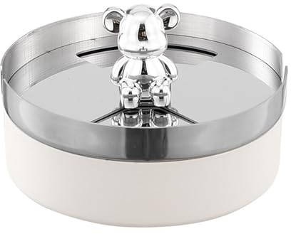 JINSHENGXINA Drehaschenbecher Aus Edelstahl Mit Deckel Und Versiegeltem Aschenbecher(A)