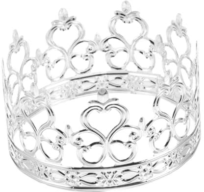 MOLUCKFU Mini Princess Crown Cake Topper Silver Tiara Decoration for Weddings Birthdays and Parties Stylish Crown Cake Ornament for and Special Celebrations