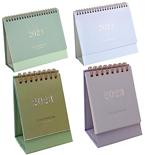 Generisch 4 Stück 2023 Tischkalender 2023 Kühlschrank Kalender Eingangstisch-wohndekoration Monatskalender Kabine Eckschreibtisch Trocken Abwischbarer Kalender Schreibtischunterlage Papier