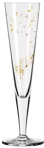 RITZENHOFF 1071046 Champagnerglas 200 ml - Serie Goldnacht Nr. 46 - Designerstück mit Echt-Gold Made in Germany | Artikelnr. 1071046, Serie Goldnacht, 1 Champagnerglas 200 ml, Kristallglas, spülmaschinenfest