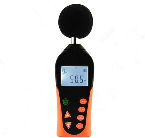 IUBGFTO Fonometro Professionale con Display retroilluminato Misurazione ad Alta precisione 30dB-130dB Fonometro retroilluminazione ad Alta precisione Display Digitale LCD 30Db~130Db Volume sonoro