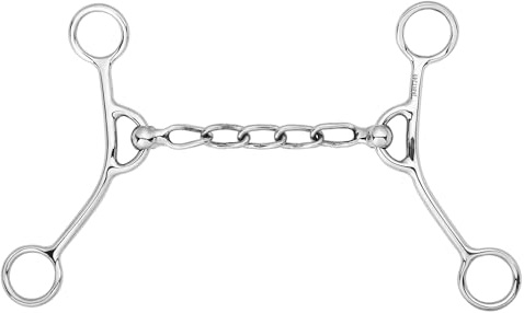 BAR H EQUINE Western Gag Bit with Chain Mouthpiece