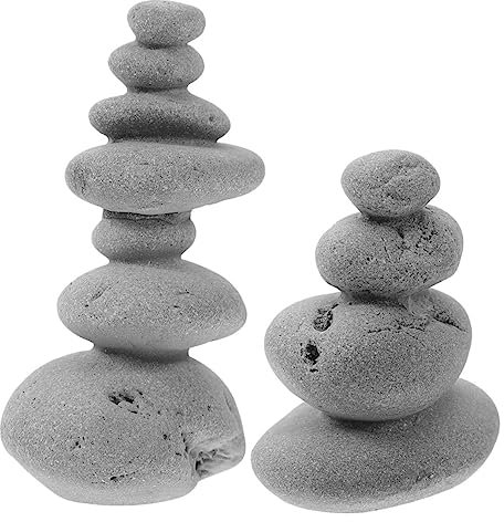 OUNONA Simulación De Adornos De Piedra Apilados Decoración De Rocalla Piedra De Rocalla De Imitación Para Jardín Decoración De Para Sala De Estar Adorno De Apilable