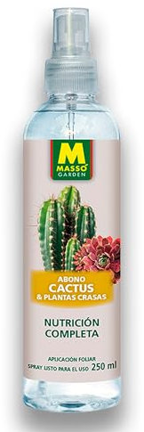 Abono Líquido Foliar para Cactus y Crasas PROFESIONAL para aplicar sobre ellas 250 ML | Fertilizante líquido para nutrir, reverdecer e hidratar en interior y exterior MUY EFECTIVO | Nexum Market