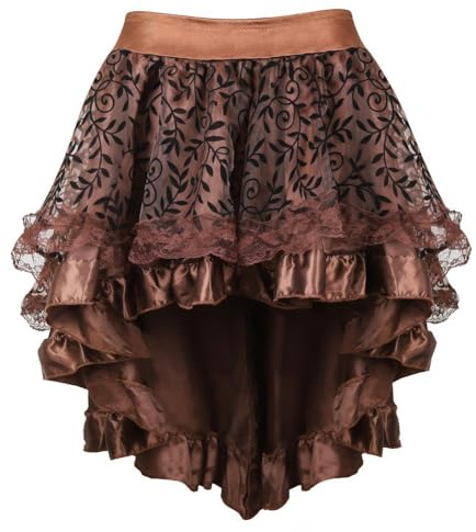 Genérico Falda Mujeres Gótico para Cosplay Vintage Corset Falda Tul De Fiestas Renaissance para Carnaval Semana Santa Fiestas Y Halloween