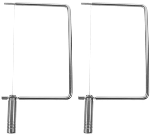 MOLUCKFU 2 Pièces Coupe-fromage Fil Inox Trancheur Manuel avec Poignée Ergonomique Fil Robuste Anti Beurre Légumes et Gâteaux Outil de Cuisine Pratique et Facile à Nettoyer