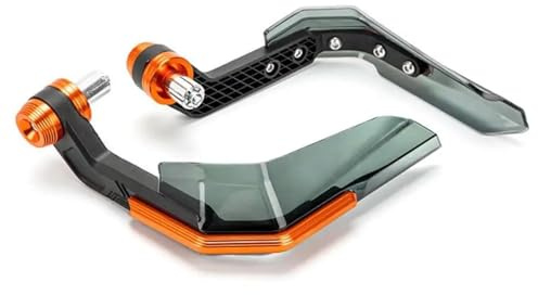Paramanos Moto Equipo de protección a Prueba Viento, Protector Mano Aluminio CNC para Motocicleta, Manos para Parabrisas, Mango Protector para Scooter Motocross(Orange)