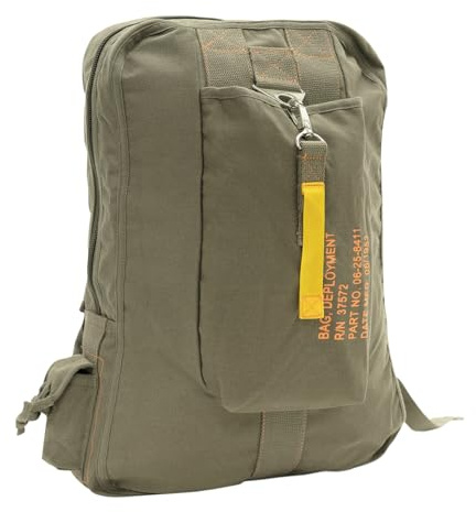 Olive Drab Vintage Canvas Flight Bag