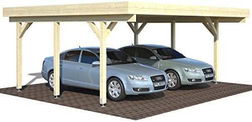 Palmako/Double Carport Party Tent Garage Carport – Natural Colour