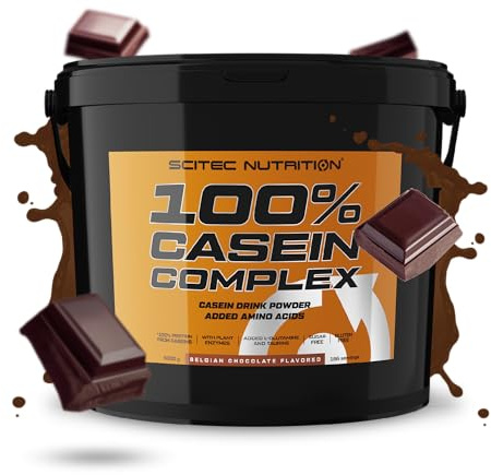 Scitec Nutrition 100% Casein Complex - Complejo de Caseína a base de Caseína Micelar - con L-Glutamina, Taurina y Enzimas Vegetales, 5 kg, Chocolate belga