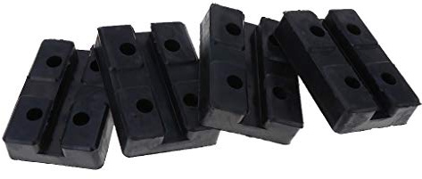 4pcs Wagenheber Gummi Auflage Gummiplatte Jack Pads für Autoheber Rangierwagenheber Hebebühnen - Schwarz, Quadrat