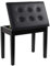 GRANDMA SHARK Piano Stool, Dressing Table Stool, Single Seat Keyboard Bench with Storage Compartment, Soft Faux Leather Padded Seat (Black)