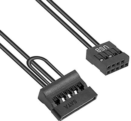 JMT Adaptateur USB 9 broches pour SSD SATA Cable d'alimentation SSD 2,5 pouces pour carte m¨¨re ITX Notebook