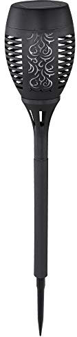 etc-shop LED Solar Steck Lampe Dekor Stanzungen FEUER EFFEKT Garten Außen Leuchte Terrassen Erdspieß