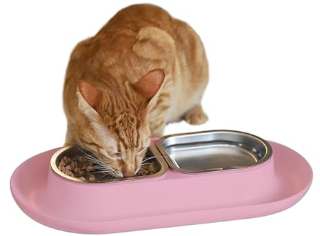 Hepper NomNom – Auslaufsichere, erhöhte Katzennäpfe für Futter und Wasser – Schnurrhaar-Entlastungsnapf + erhöhte Katzenfutterschalen: ein sicherer Teller für unordentliche Katzen