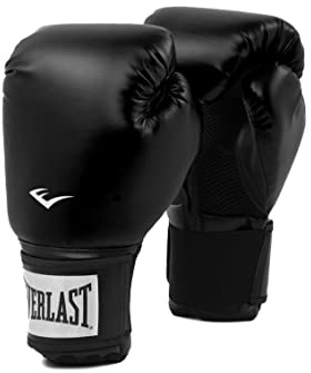 Everlast Prostyle 2 Boxing Gloves | Training & Heavy Bag Gloves | Synthetic Leather | Youth, Teens, & Women | Heavy Bag & Mitt Work | Ventilated Mesh Palm | Triple-Layer Foam | Black, 8 oz