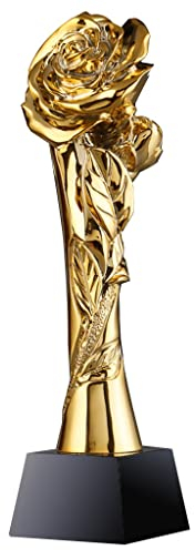 Pokale, Medaillen Auszeichnungen Harzgoldtrophäe Trophäe Im Kreativen Rosenstil Champion-Trophäe Des Schönheitswettbewerb-Modellwettbewerbs Geschenk-Souvenir Der Alumni-Vereinigung Zum Tag Des Lehrers