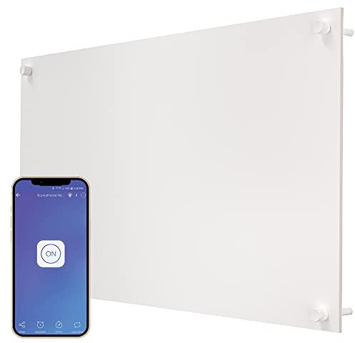 EconoHome Wall Mount Smart Space Heater Panel - Pairs with eWeLink App - 600W Convection Heater - For 200 Sq Ft Room - 240V - Save On Heating Costs - Overheat Protection