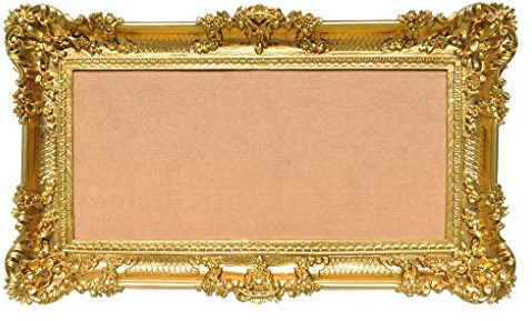 LIGUORO SHOP Großer Rechteckiger Rahmen im Barock-Stil, Vintage, Shabby Chic, für Fotos, Gemälde, Poster, 96 x 56 cm (Gold)
