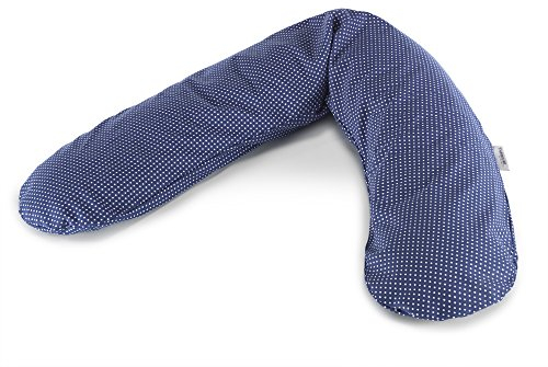Theraline Coussin d'allaitement original avec rembourrage en épeautre - Couleur : 77 points marine