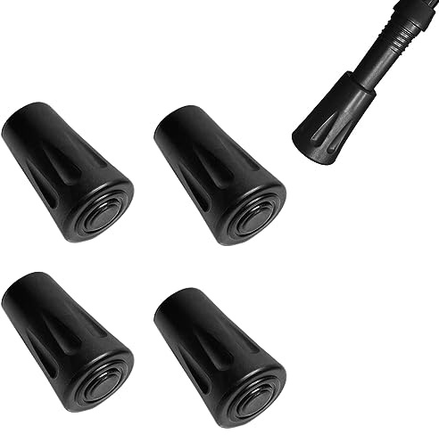 SULIUDAJI 4 Stücks Nordic Walking Pads, Walking Stöcke Walking Pads Asphalt Gummipuffer Für Alle Gängigen Nordic Walking Stöcke Trekkingstöcke Gummipuffer