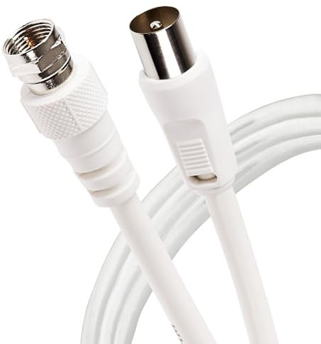 Maplin Satellite to TV Aerial Cable 1M Coaxial Cable F Type Male to RF Male