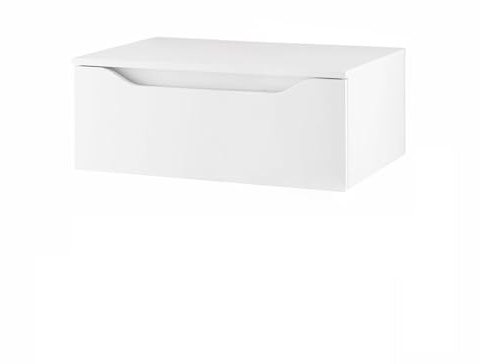 Cassetto modulare bagno in legno sospeso GIGLIO (Bianco Lucido, 80 cm)