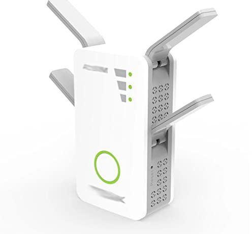 1200 Mbps Router Range Extender Repeater Signal Booster 2.4/5GHz Dual Band AP WPS with 4 External Antennas