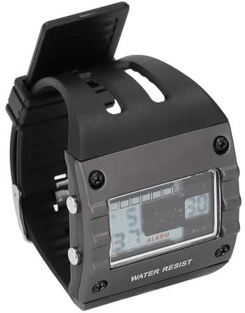 Militäruhren für Herren, Stoßfeste Digitaluhr, 30 M Wasserdichte Outdoor Sportuhr mit LED Nachtlicht, Stoppuhr, Pünktlicher Alarm, Wecker, Wochendatum (BLACK)