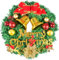 30CM Couronne de Noël, Guirlande de Noël Artificielle, Guirlande de Noël à Suspendre, pour Porte D'entrée, Cheminée et Décoration Murale Porte Décoration de Guirlande