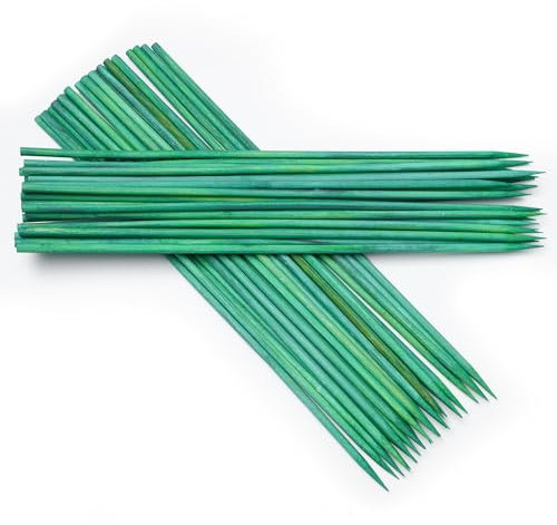 Plant Supports for Outdoor Plants | 30cm Long 50Pcs Bamboo Garden Canes Plant Sticks Support | Plant Supports for Indoor Plants Straightening & Securing Stems | Green House Plant Stakes and Supports