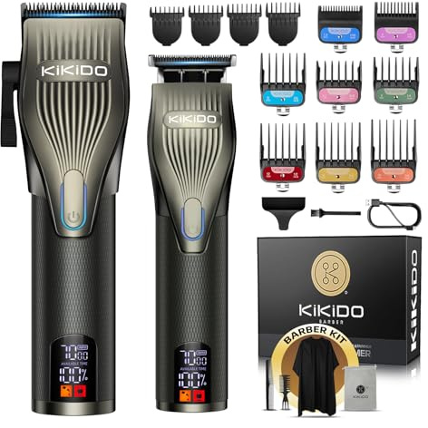 KIKIDO Professional Hair Clippers for Men,USB Rechargeable Hair Trimmer,Men's Grooming Kit for Hair, Face, Beard, for Barbers Shop & Home Use