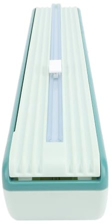 Plastic Wrap Dispenser with Cutter,Cling Film Cutter with Suction Cups,Magnetic Bidirectional Sliding Plastic Wrap Dispenser Cutter for Tin Aluminum Foil Baking Paper Wax Paper
