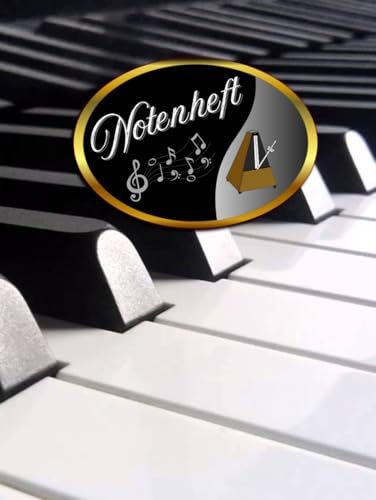 Notenbuch Keyboard Notenheft Klavier Musikunterricht Akkordeon Notenlinienheft Große Lineatur Klavierunterricht Anfänger Piano Orgelbuch DIN A4 ... Notensysteme Musiker Celesta A01A