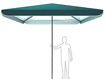 UQACHG Sombrilla Comercial Impermeable, Dos En Uno, para Patio, Jardín, Playa, Cuadrada, Grande, Ideal para Piscinas Y Tiendas, 3 X 3 M.,Green
