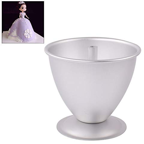 Fyearfly Moule à gâteau de 20,3 cm pour robe de poupée de princesse, moule de cuisson anti-adhésif durable