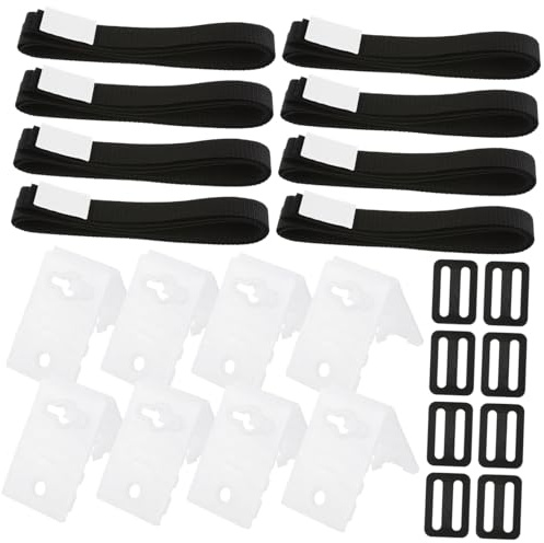 SUPVOX Pool Solar Cover Reel Accessories Kit with Buckles Nylon Straps Cord Plates and Fastener Tabs for Secure Attachment to Underground Reel Systems Easy DIY Installation and Fixing
