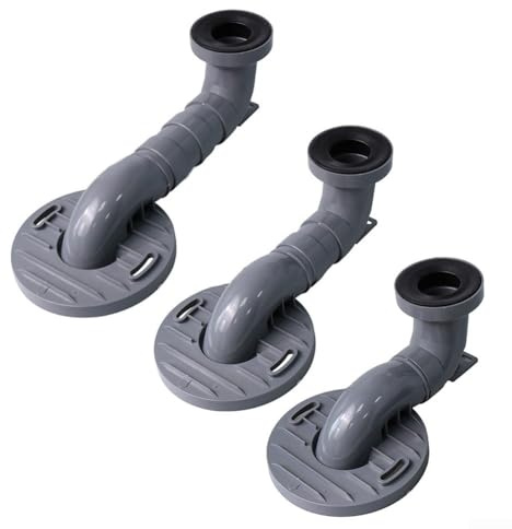 Sifone per WC in PVC, regolabile, a prova di perdite e componente a prova di perdite, per tubi di uscita da 110 mm, compatibile con WC intelligenti e convenzionali (250 mm)