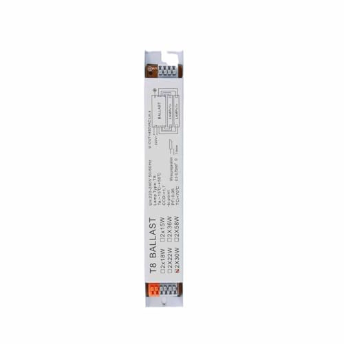 Sarini Ballast électronique pour lampe fluorescente T8 220-240 V CA 2 x 30 W, tension large