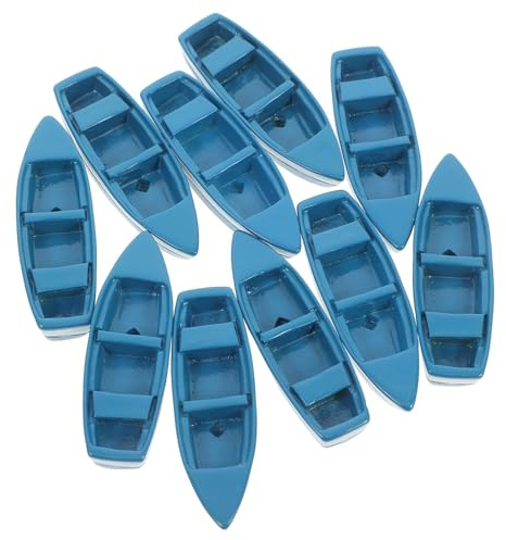 WHAMVOX 10pcs Mini Yacht Model Vintage Mediterranean Boat Scale Model for Nautical Decor Beach Tabletop Display Collectible Souvenir