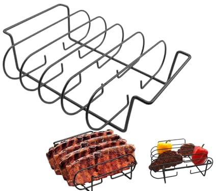 Support pour côtelettes de barbecue, grille en acier inoxydable, support de steak pour grill, rôti, cuisson, repos, cuisine extérieure