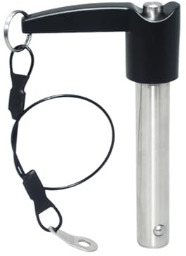 WBTAJZHY Perno a sgancio rapido, 1 Pezzo, Diametro 5 mm, Perno a in Acciaio Inossidabile, Maniglia a L, Pulsante, Molla, Blocco a Sfera(5x40mm)