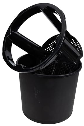 Kichvoe Secchio la Coltivazione di Patate in Pp Nero, Vaso Doppio Strato 29x26,5x24 Cm, Scatola Pratica per Balconi e Orto Domestico, Contenitore per Crescita Sana delle Radici