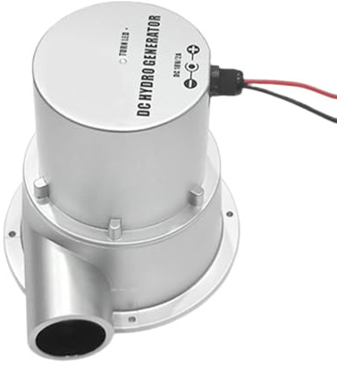 Spacnana Pequeño Generador Hidroeléctrico Motor sin Escobillas de Metal Potencia de Salida de Control Remoto 36W para Uso Doméstico