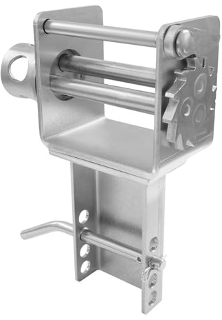 Treuil portable avec une capacité de charge de 2450 kg et une résistance à la rupture de 7350 kg, treuil manuel avec 2 trous réglables - Treuil de poche pour remorque de bateau de 3,81 x 7,62 cm