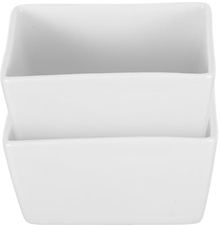 STOBAZA 2 Piezas Azucarero de Cerámica Blanco Rectangular Tapa Fácil de Limpiar y Diseño Elegante para Cocina y Mesas de Café